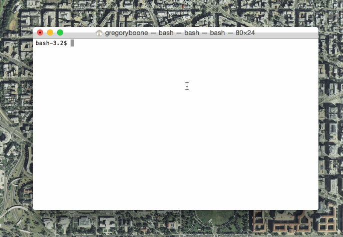 Screenshot: typing in cd code